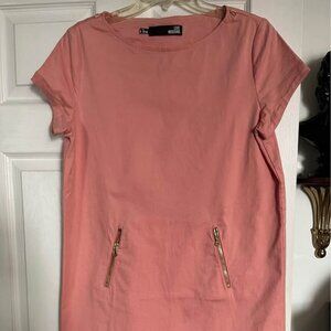 Love Moschino pink dress with gold details